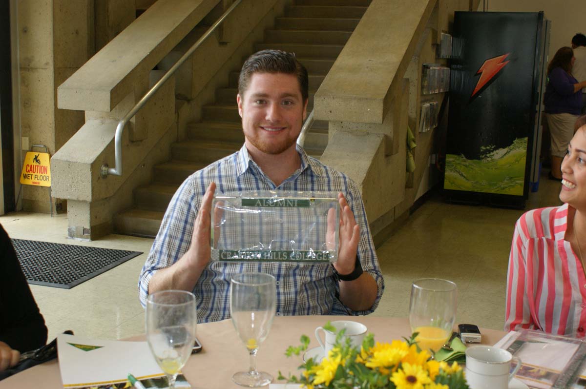 People enjoying the Grad Breakfast