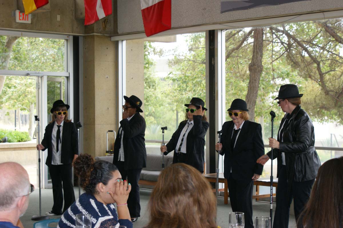 People enjoying the Grad Breakfast