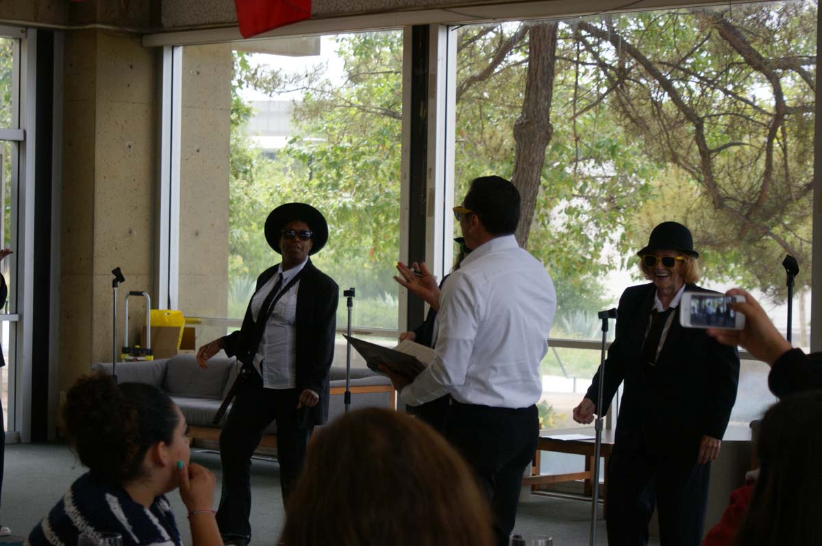 People enjoying the Grad Breakfast