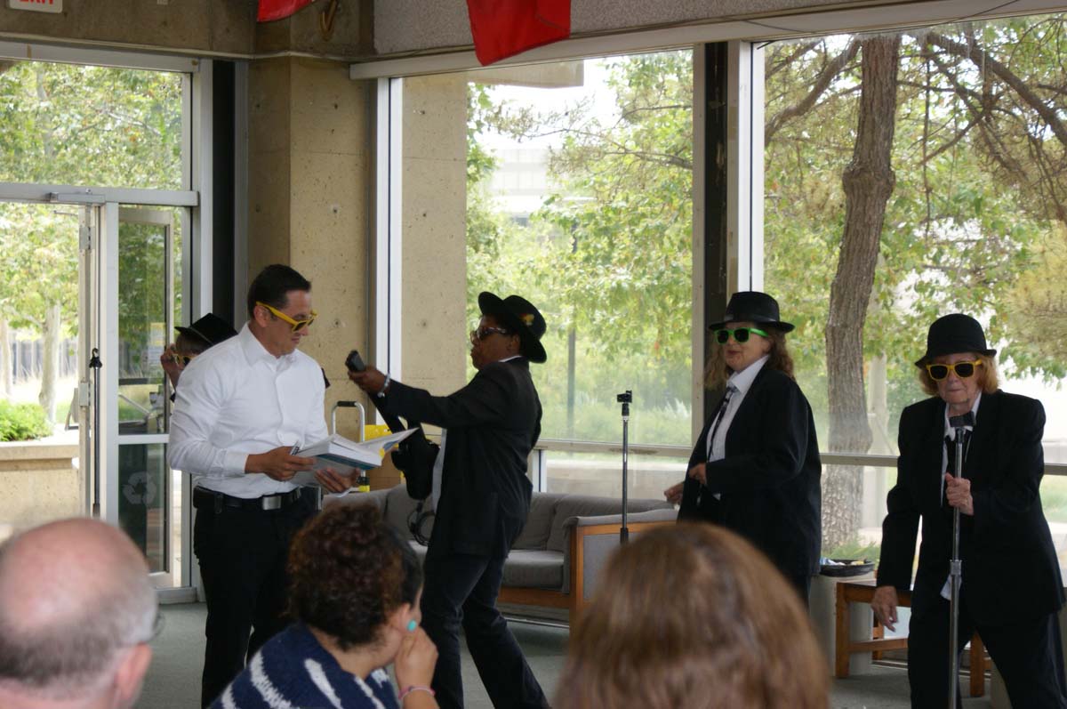 People enjoying the Grad Breakfast