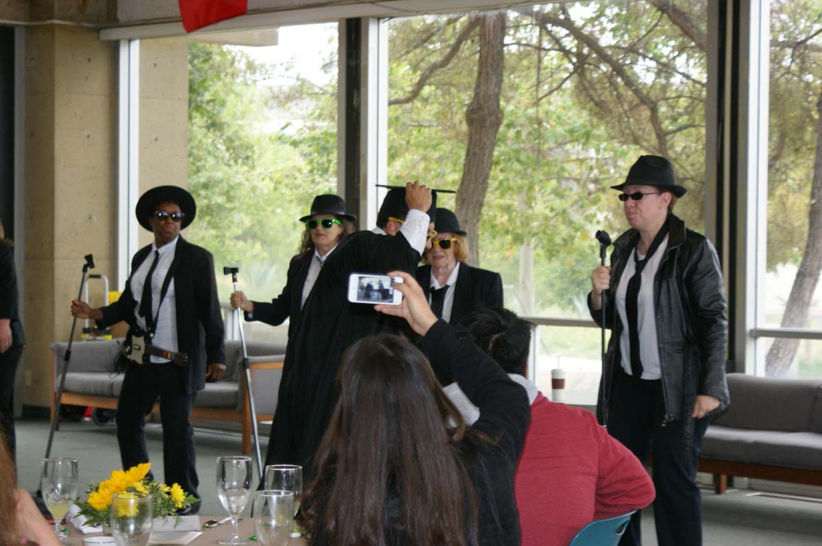 People enjoying the Grad Breakfast