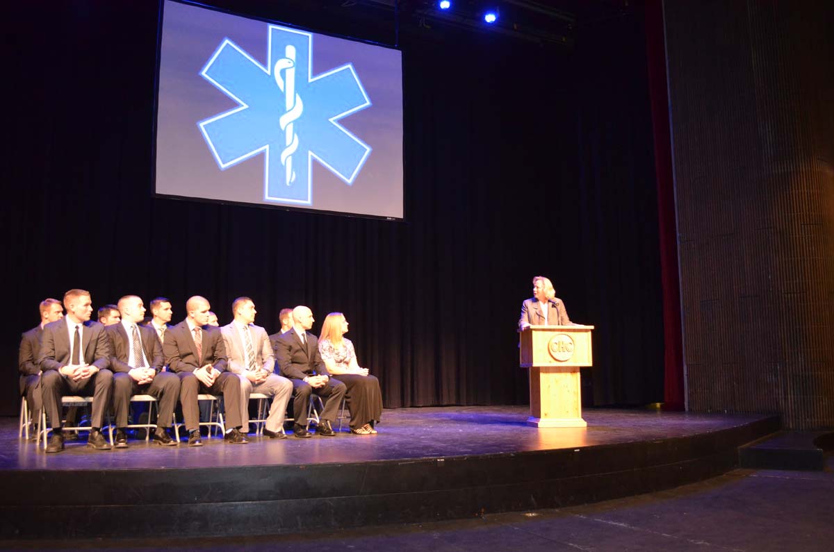People at the Paramedic Graduation