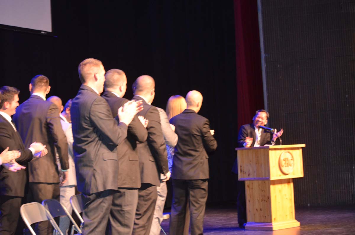 People at the Paramedic Graduation
