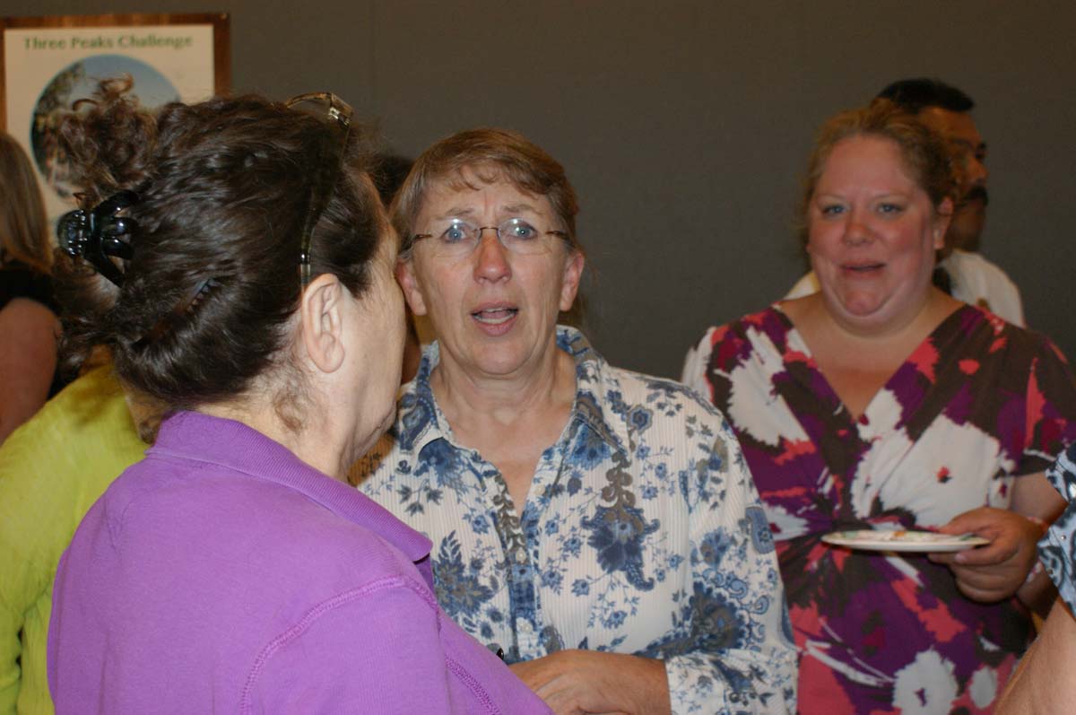 People enjoying the retiree reception