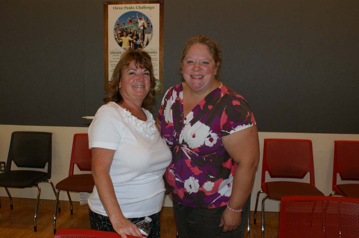 People enjoying the retiree reception