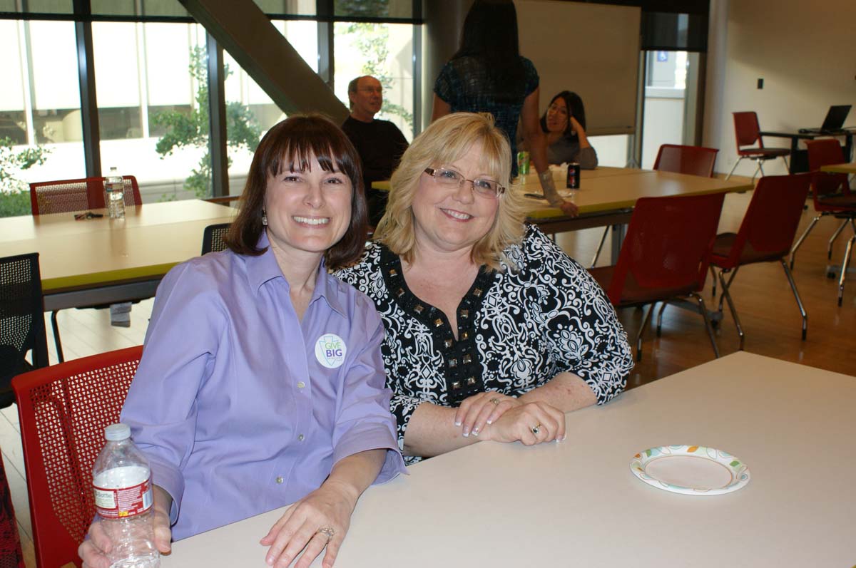 People enjoying the retiree reception