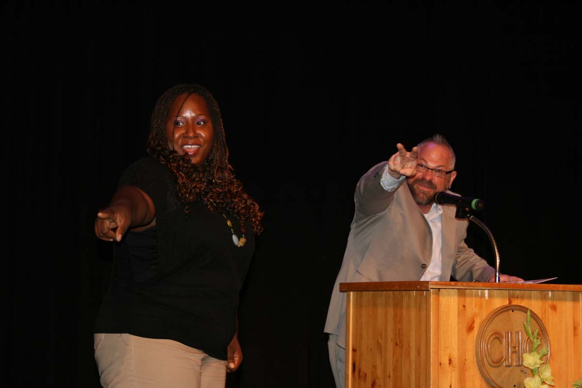 People enjoying the Scholars Convocation