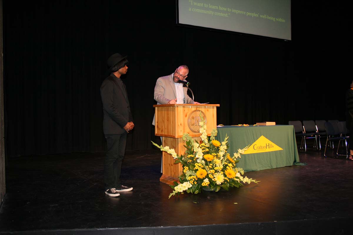 People enjoying the Scholars Convocation