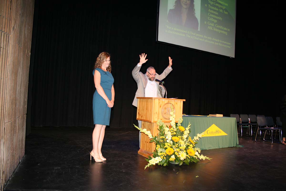 People enjoying the Scholars Convocation