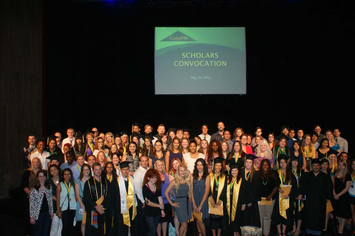 People enjoying the Scholars Convocation