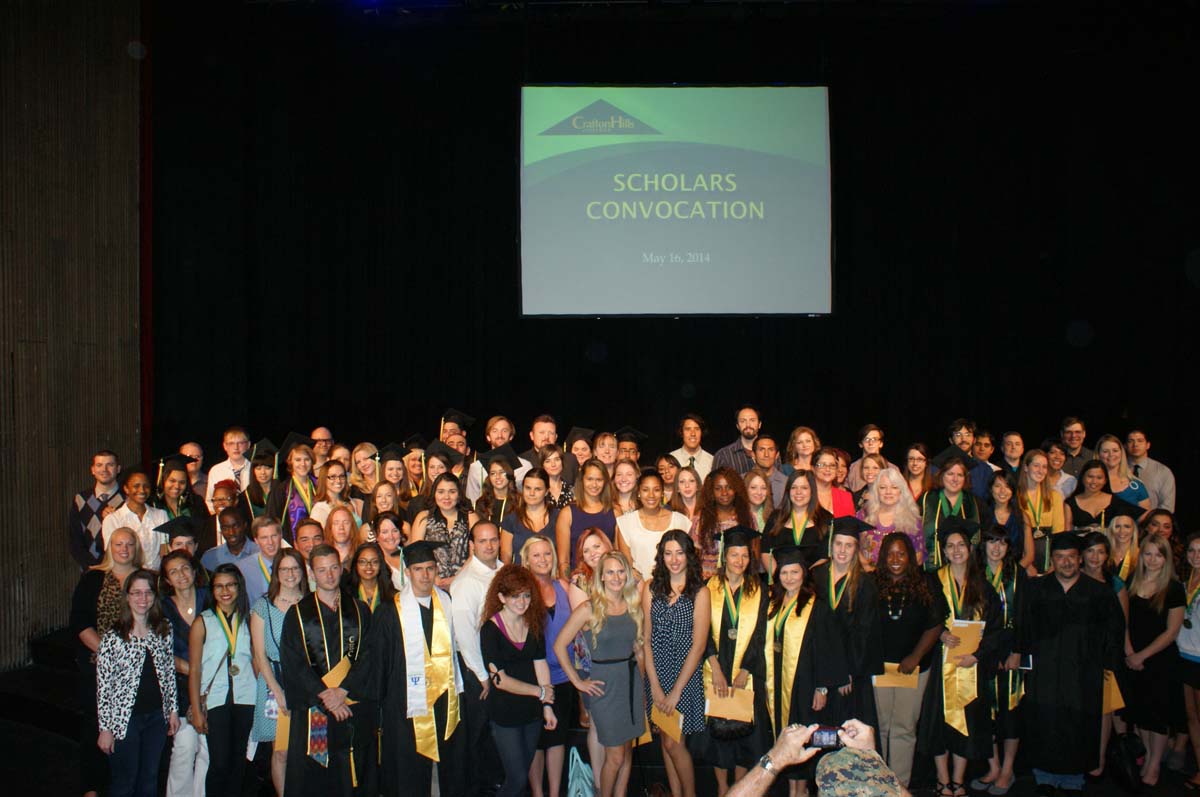 People enjoying the Scholars Convocation