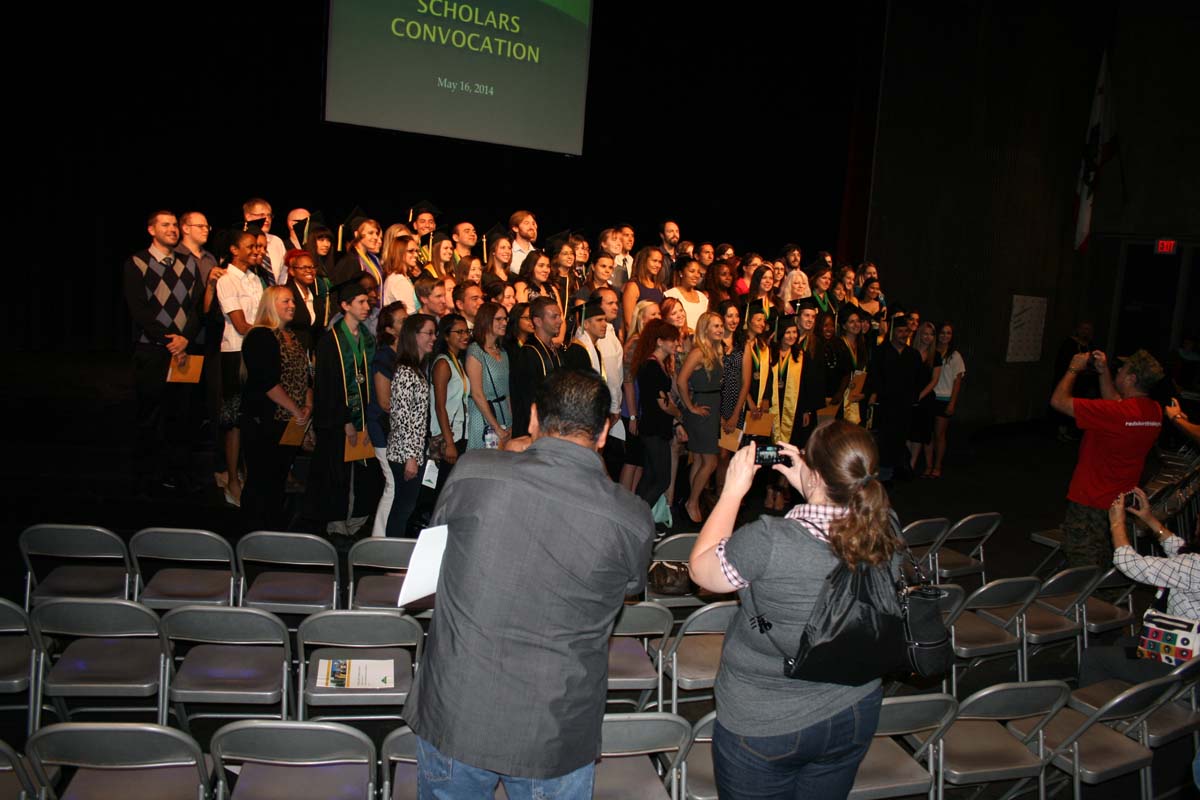 People enjoying the Scholars Convocation