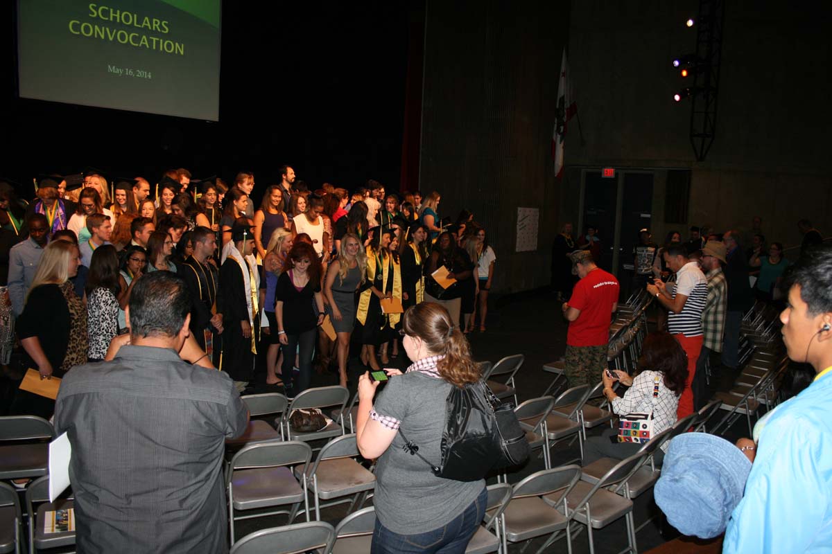 People enjoying the Scholars Convocation
