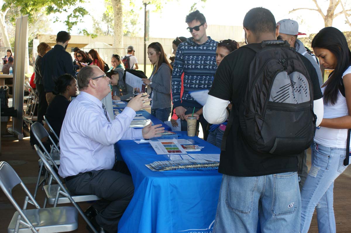 People enjoying the Transfer Fair