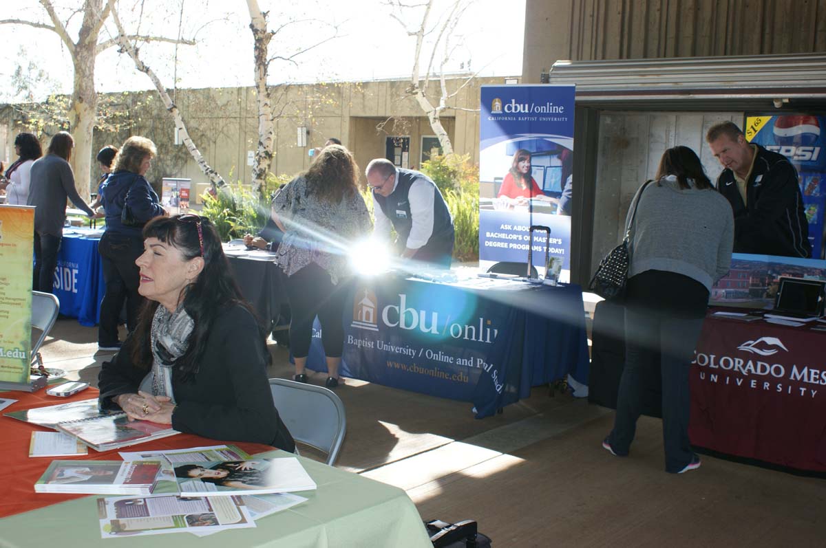 People enjoying the Transfer Fair