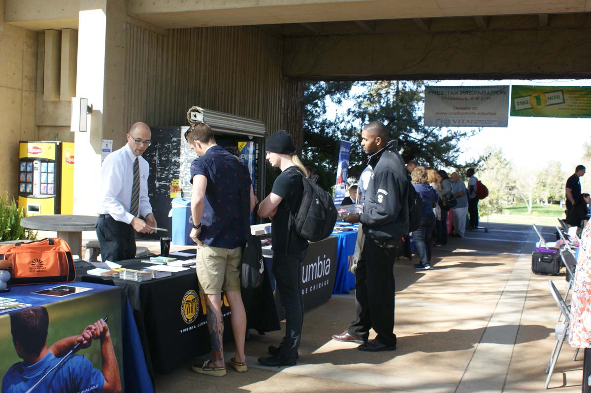 People enjoying the Transfer Fair