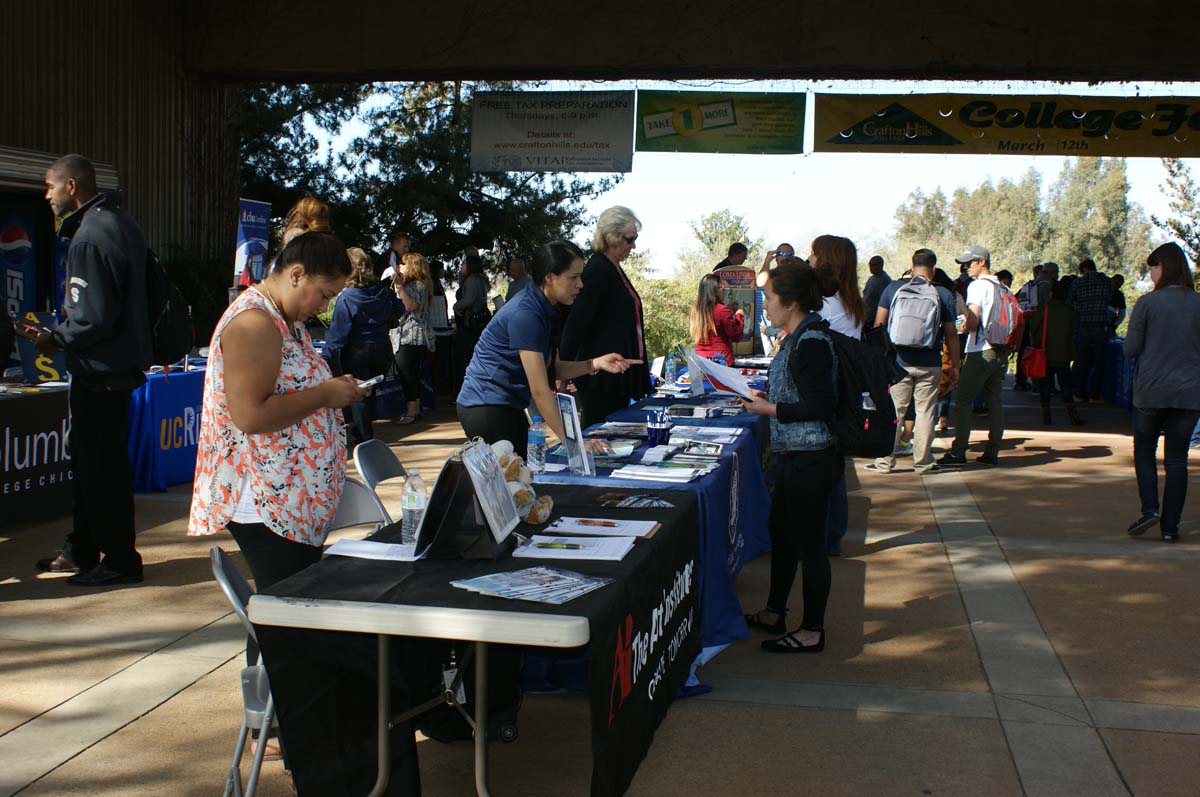 People enjoying the Transfer Fair