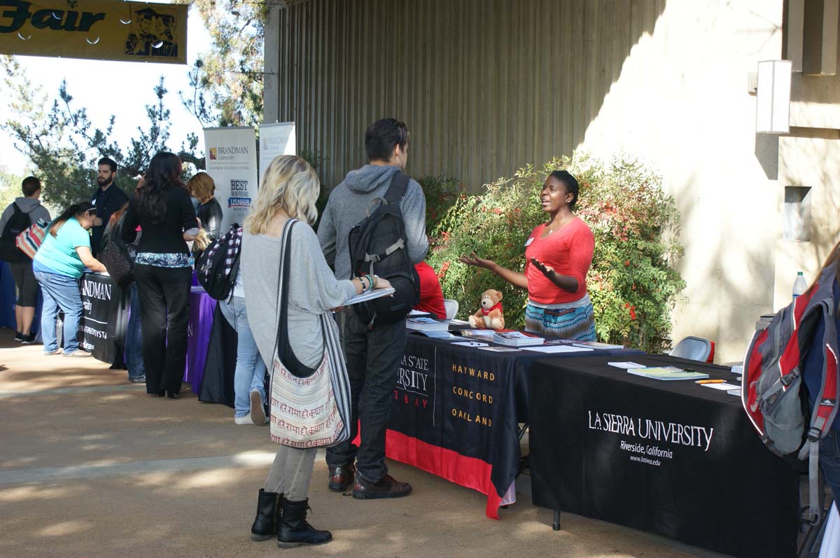 People enjoying the Transfer Fair