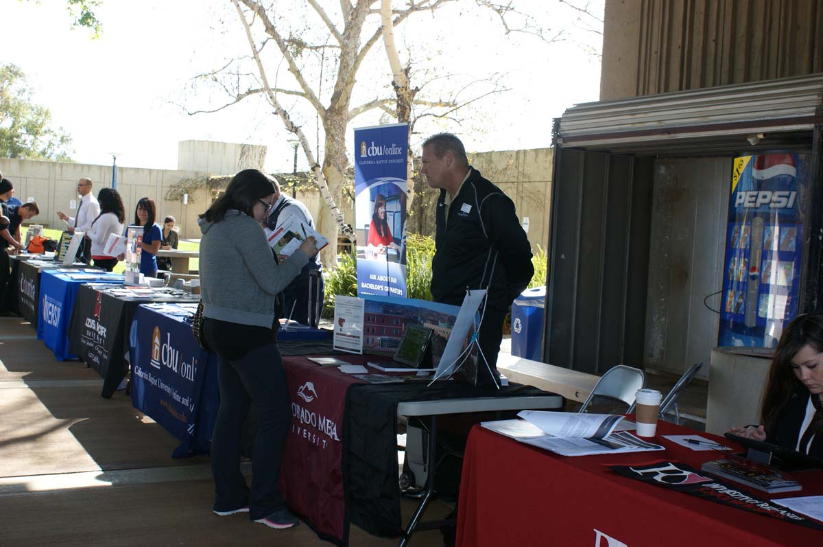 People enjoying the Transfer Fair