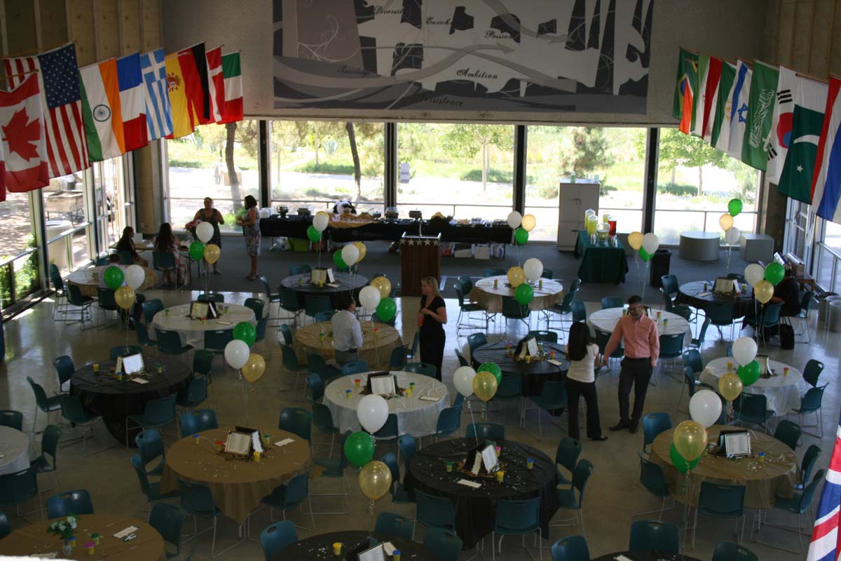 People enjoying the Transfer Luncheon
