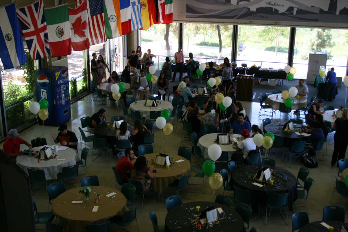 People enjoying the Transfer Luncheon