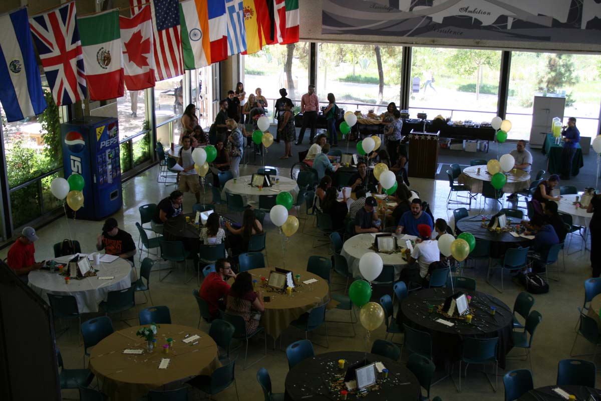 People enjoying the Transfer Luncheon