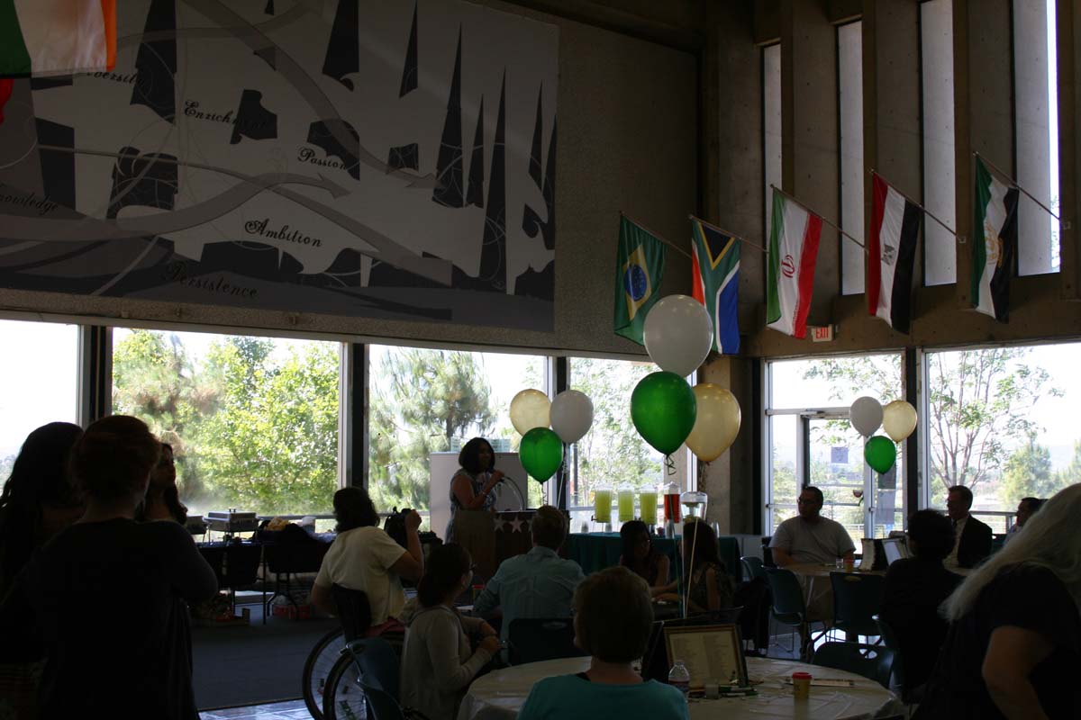 People enjoying the Transfer Luncheon