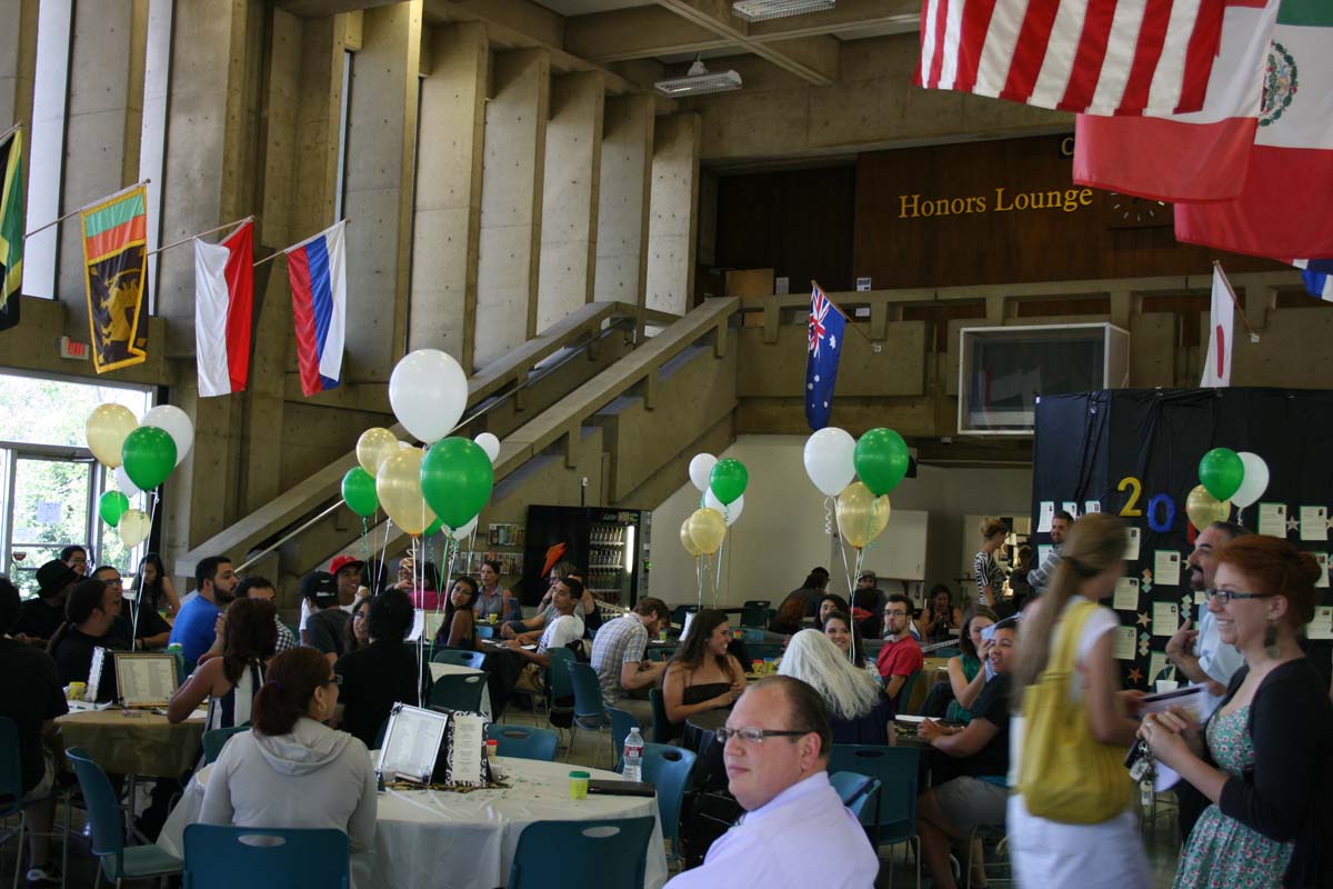 People enjoying the Transfer Luncheon