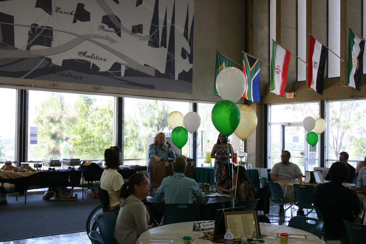 People enjoying the Transfer Luncheon