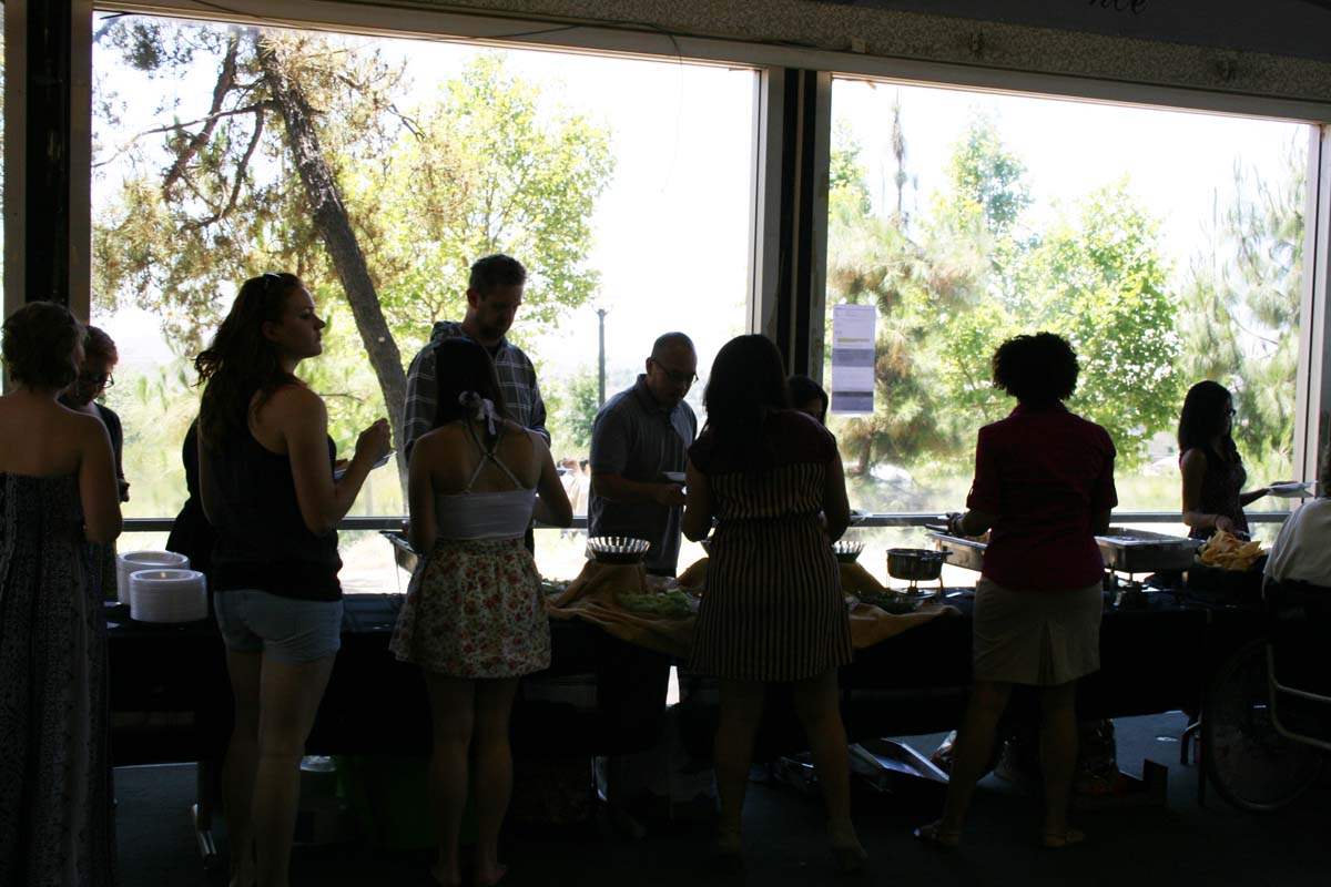 People enjoying the Transfer Luncheon