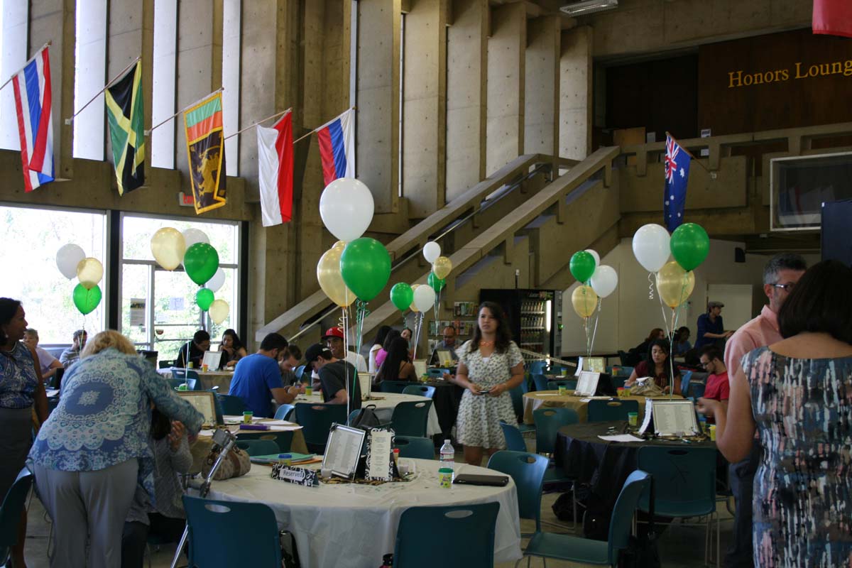 People enjoying the Transfer Luncheon