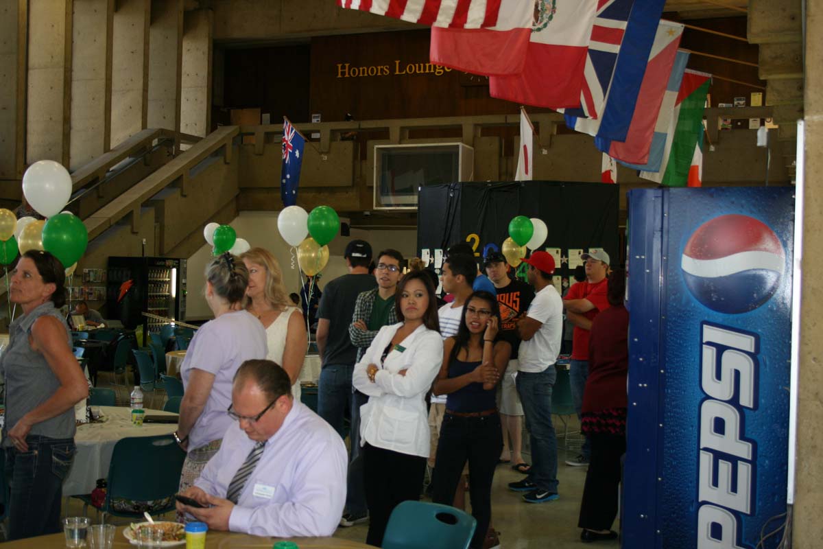 People enjoying the Transfer Luncheon