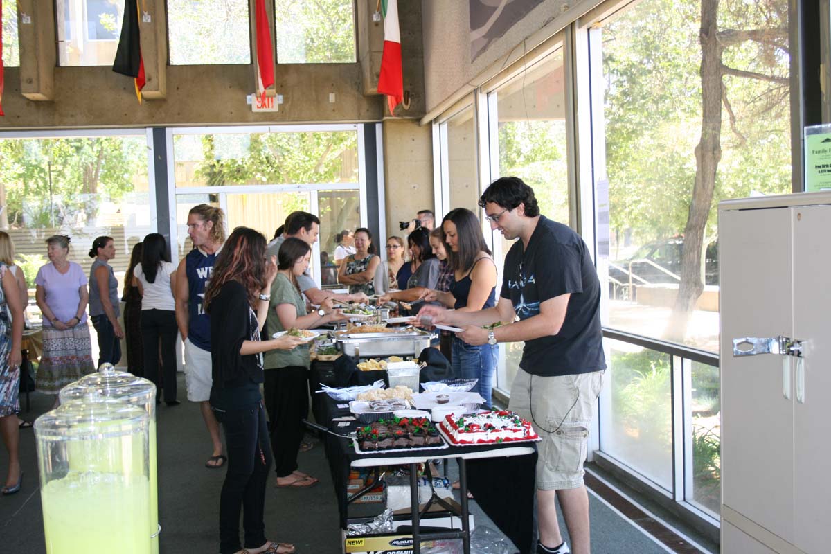 People enjoying the Transfer Luncheon