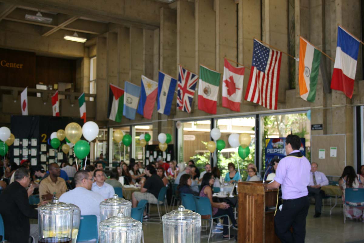 People enjoying the Transfer Luncheon