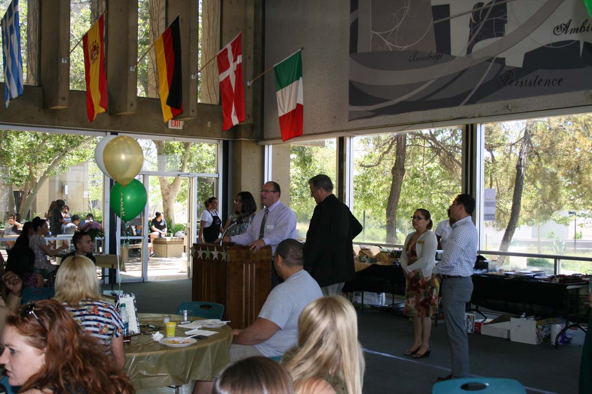 People enjoying the Transfer Luncheon