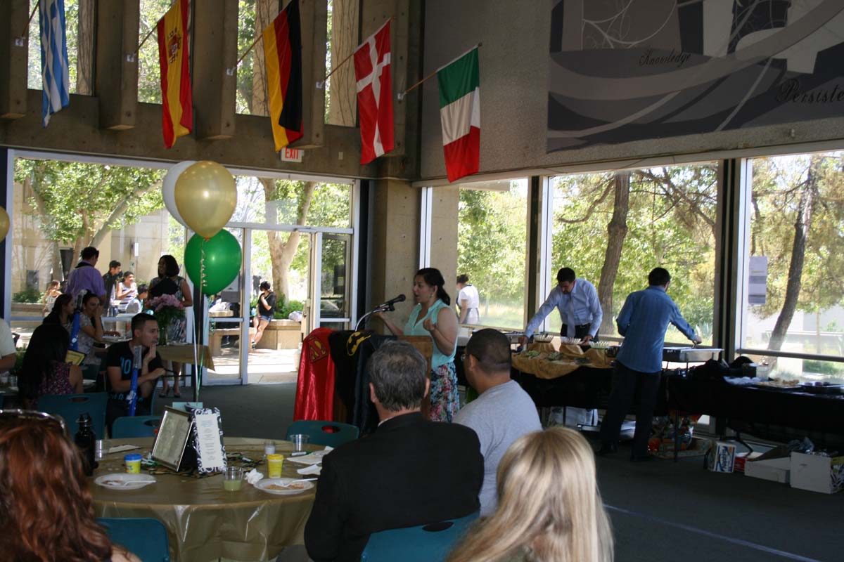 People enjoying the Transfer Luncheon