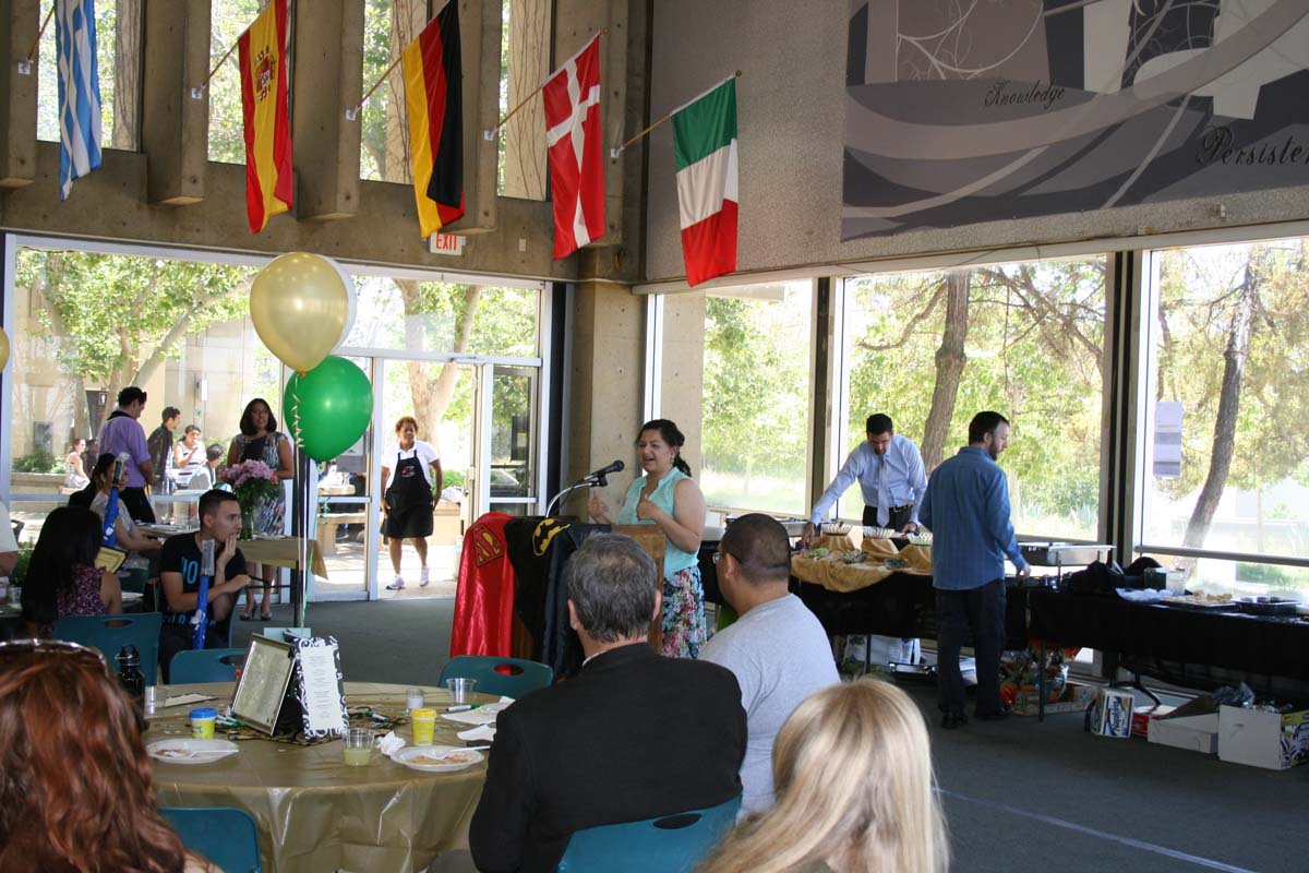 People enjoying the Transfer Luncheon
