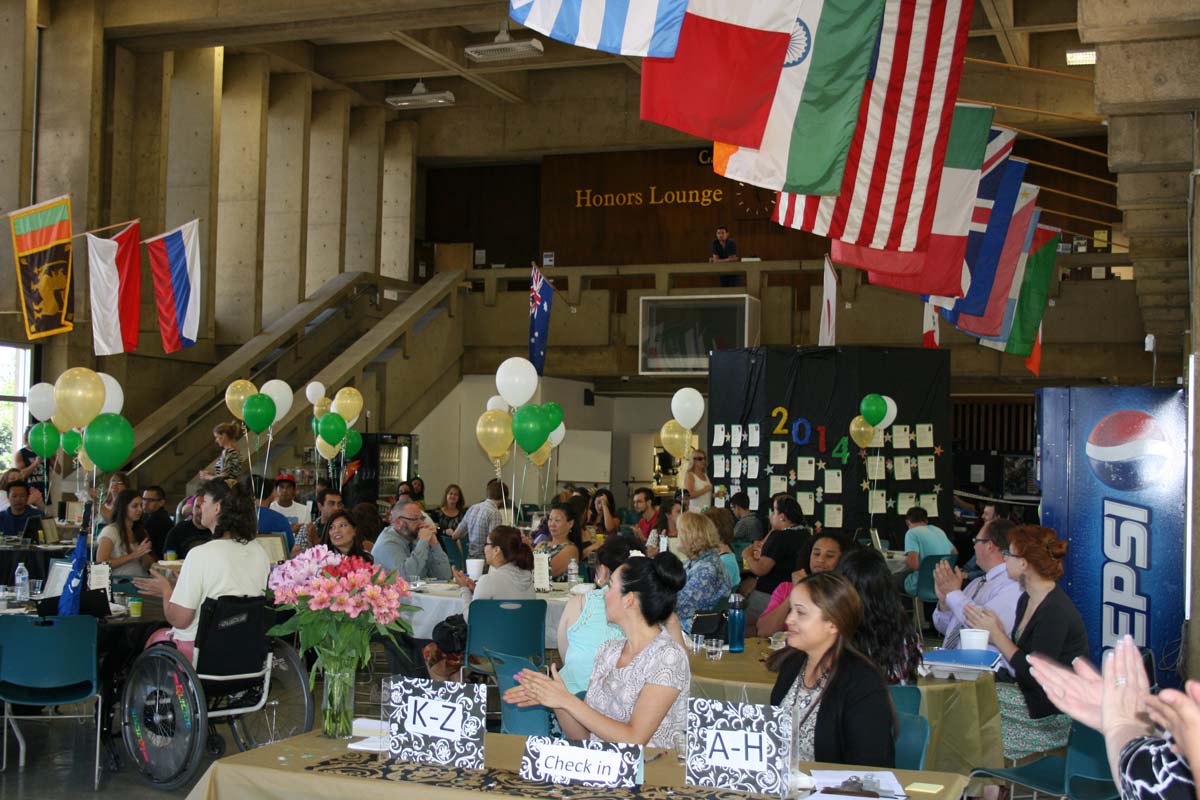 People enjoying the Transfer Luncheon