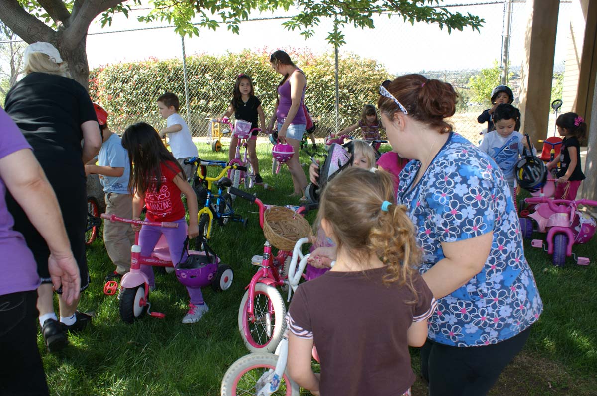 People enjoying the Trike-a-Thon