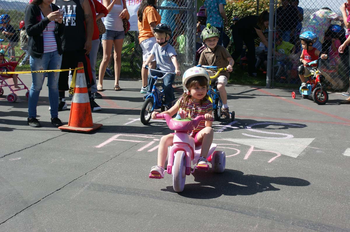 People enjoying the Trike-a-Thon