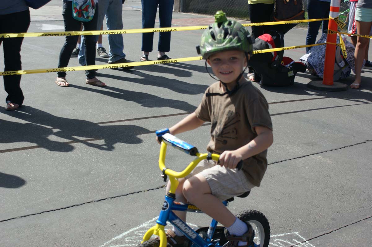 People enjoying the Trike-a-Thon