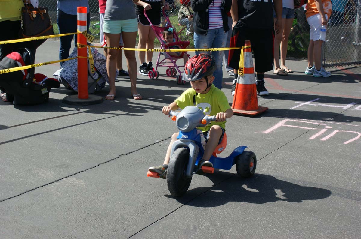 People enjoying the Trike-a-Thon