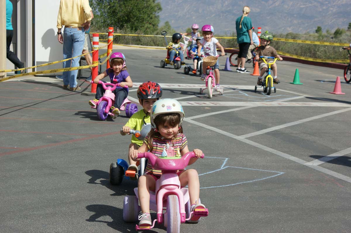 People enjoying the Trike-a-Thon