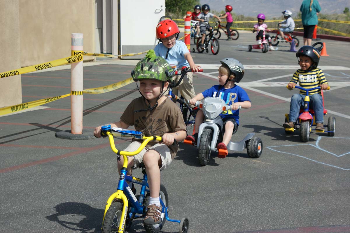 People enjoying the Trike-a-Thon