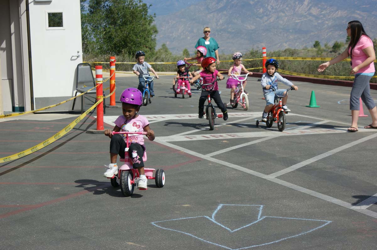People enjoying the Trike-a-Thon