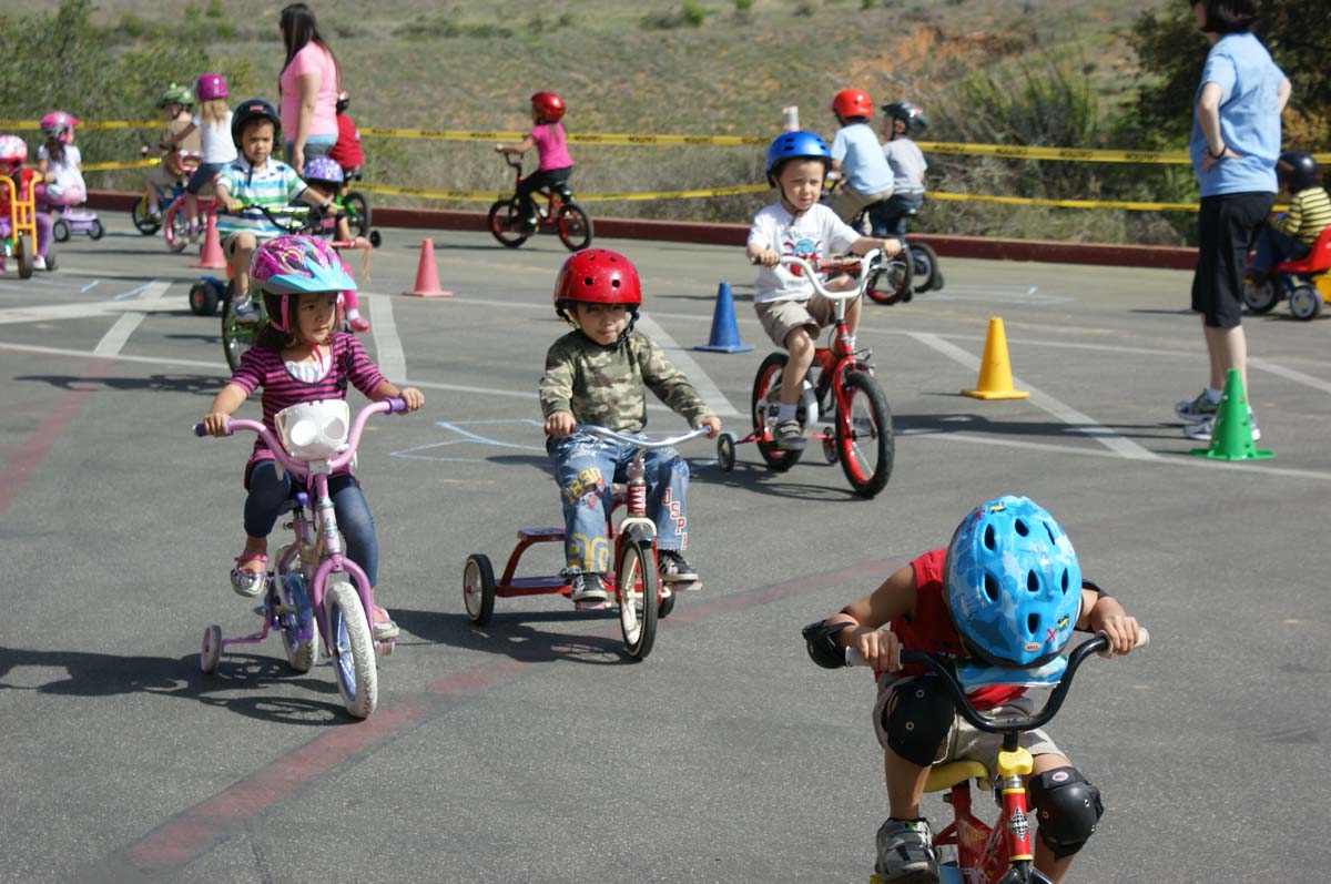 People enjoying the Trike-a-Thon