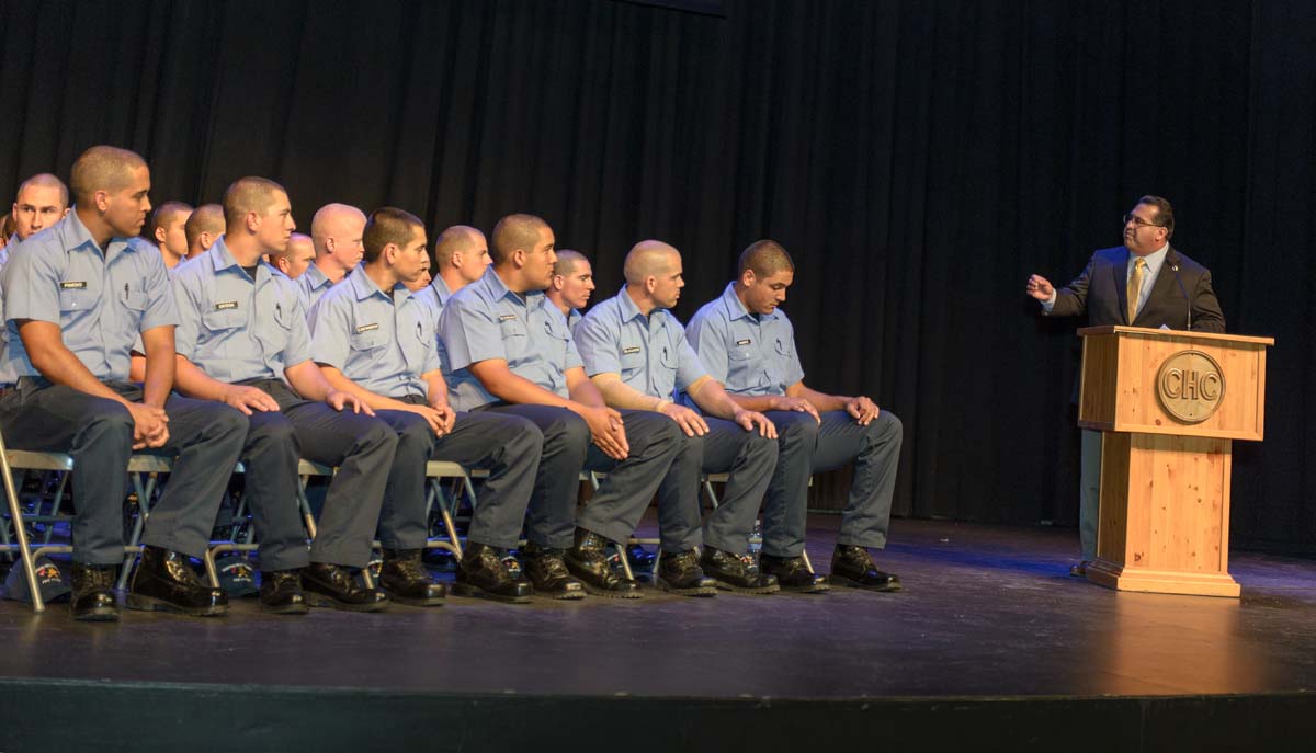 People at Fire Academy Graduation