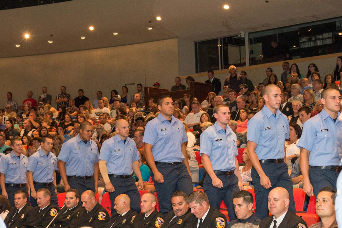 People at Fire Academy Graduation