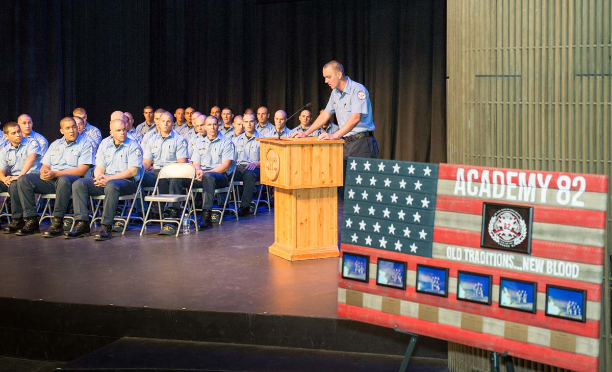 People at Fire Academy Graduation