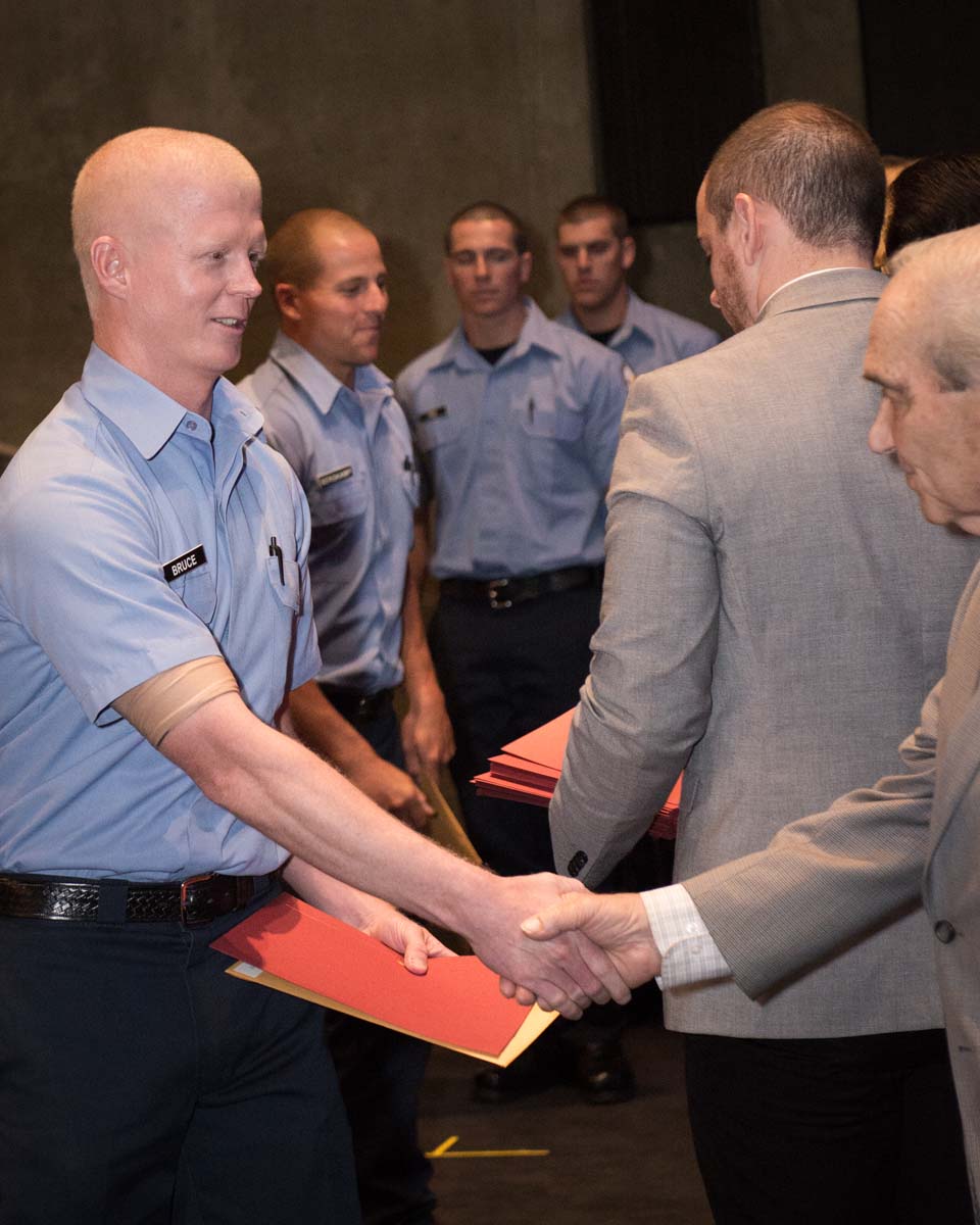 People at Fire Academy Graduation